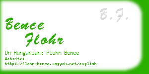 bence flohr business card